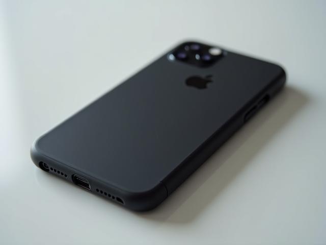 Schwarze, minimalistische Handyhülle für iPhone